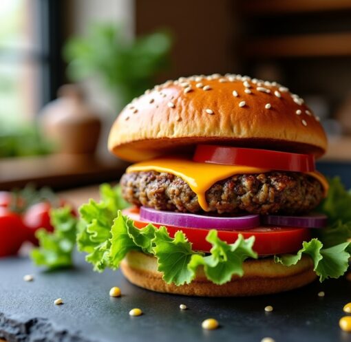 Délices Sans Viande : Recettes Créatives de Burgers aux Légumineuses, Champignons, Fromages et Options Véganes