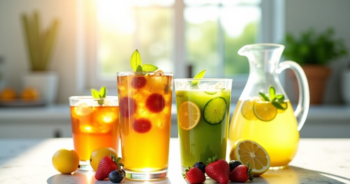 Délices estivaux à concocter chez soi : thés glacés, limonades rafraîchissantes, smoothies vitaminés et eaux infusées naturelles