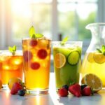 Délices estivaux à concocter chez soi : thés glacés, limonades rafraîchissantes, smoothies vitaminés et eaux infusées naturelles
