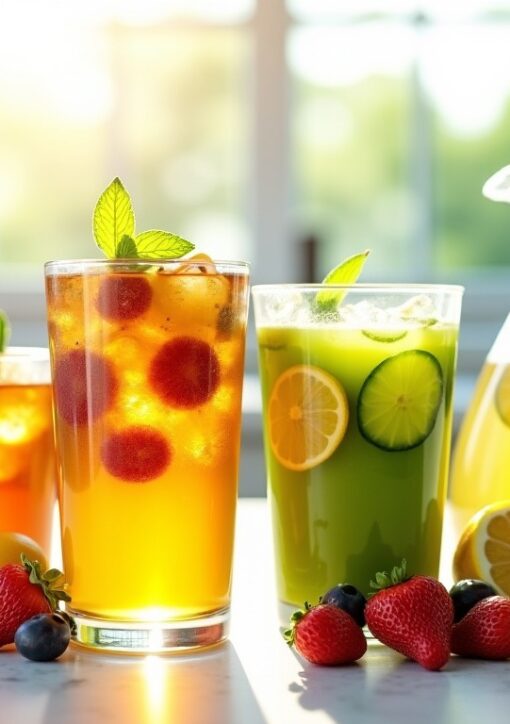 Délices estivaux à concocter chez soi : thés glacés, limonades rafraîchissantes, smoothies vitaminés et eaux infusées naturelles