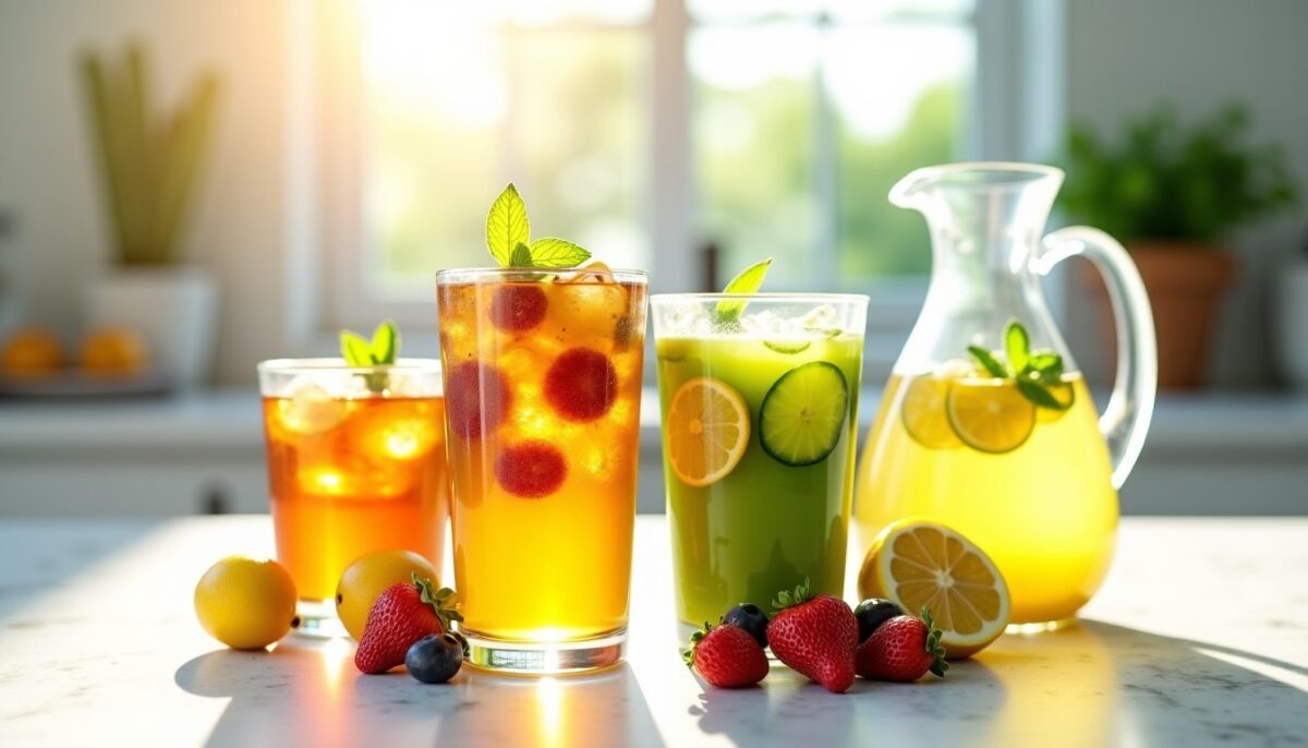 Délices estivaux à concocter chez soi : thés glacés, limonades rafraîchissantes, smoothies vitaminés et eaux infusées naturelles
