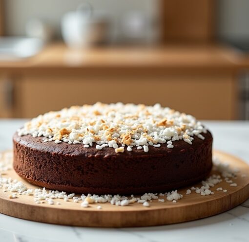 Délicieux gâteau moelleux au chocolat et noix de coco prêt en seulement 10 minutes