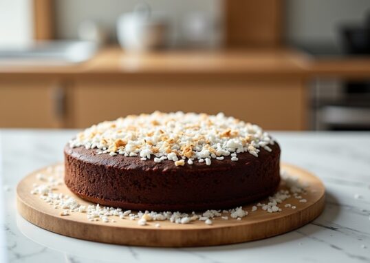 Délicieux gâteau moelleux au chocolat et noix de coco prêt en seulement 10 minutes