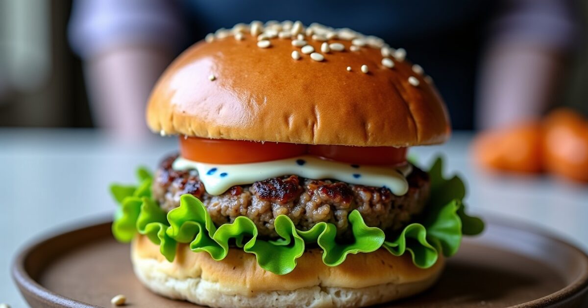 Burger au fromage bleu : une recette gourmande et pleine de caractère