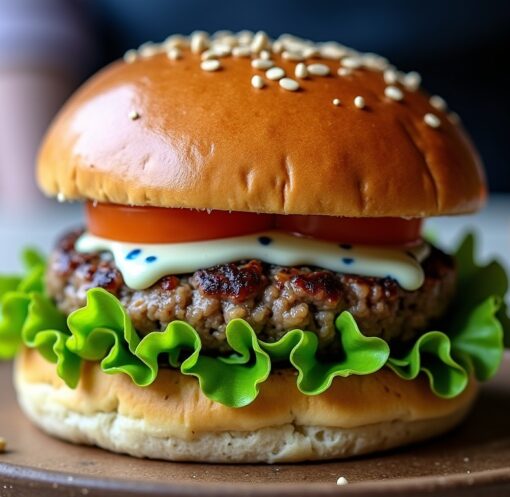Burger au fromage bleu : une recette gourmande et pleine de caractère