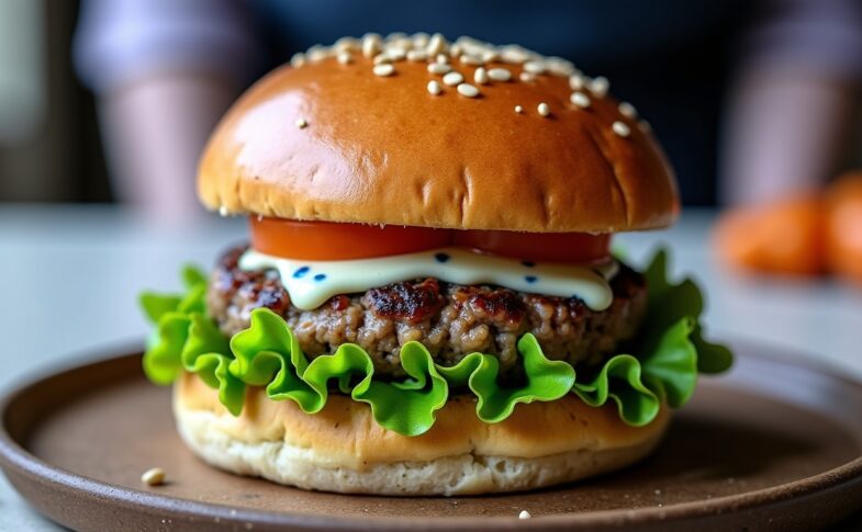 Burger au fromage bleu : une recette gourmande et pleine de caractère