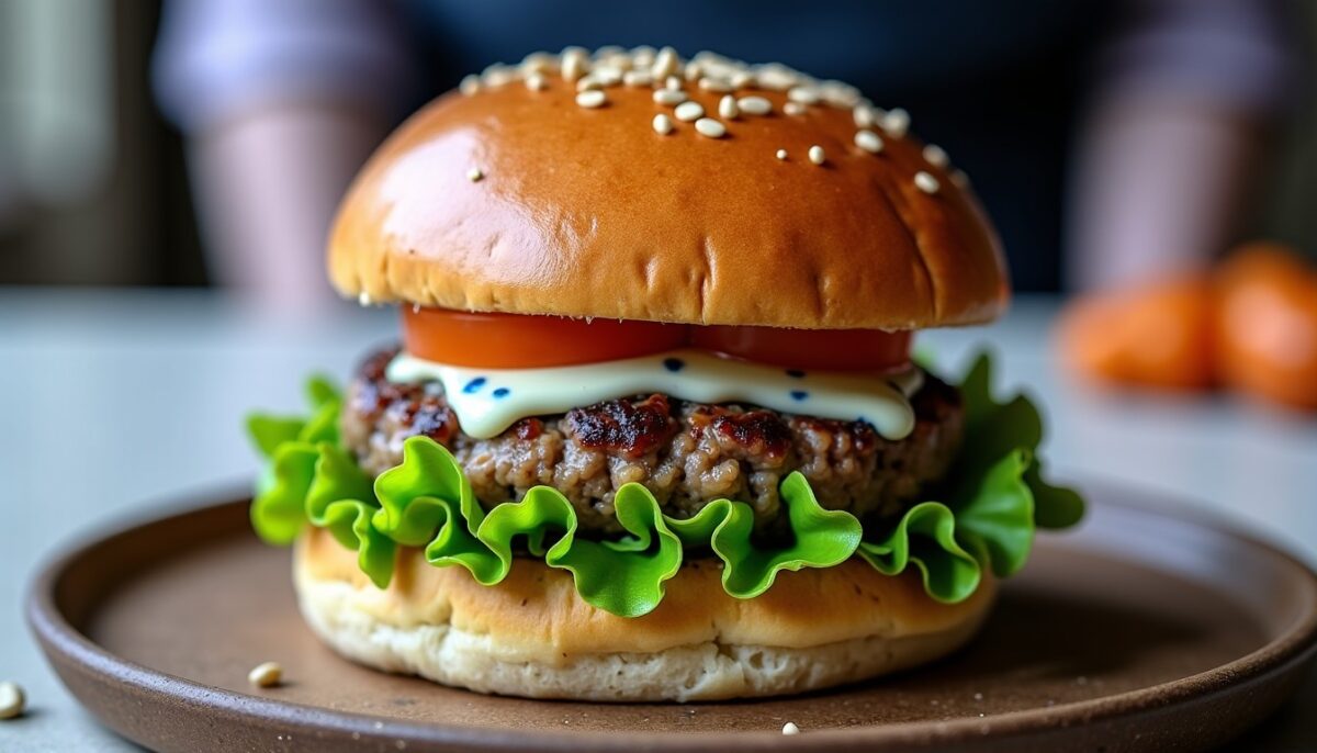 Burger au fromage bleu : une recette gourmande et pleine de caractère