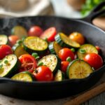 Délice express : poêlée fondante de courgettes et tomates à l’ail prête en 25 minutes