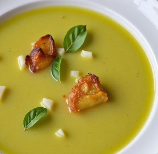 Velouté onctueux de courgette, pomme de terre et Vache qui rit : la recette simple pour régaler 6 convives