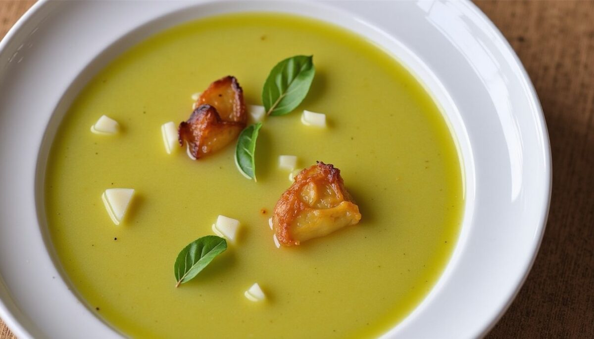 Velouté onctueux de courgette, pomme de terre et Vache qui rit : la recette simple pour régaler 6 convives