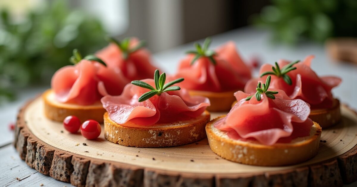 Toast au magret de canard séché : l’apéritif gourmand prêt en un quart d’heure
