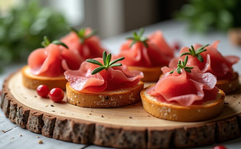 Toast au magret de canard séché : l’apéritif gourmand prêt en un quart d’heure