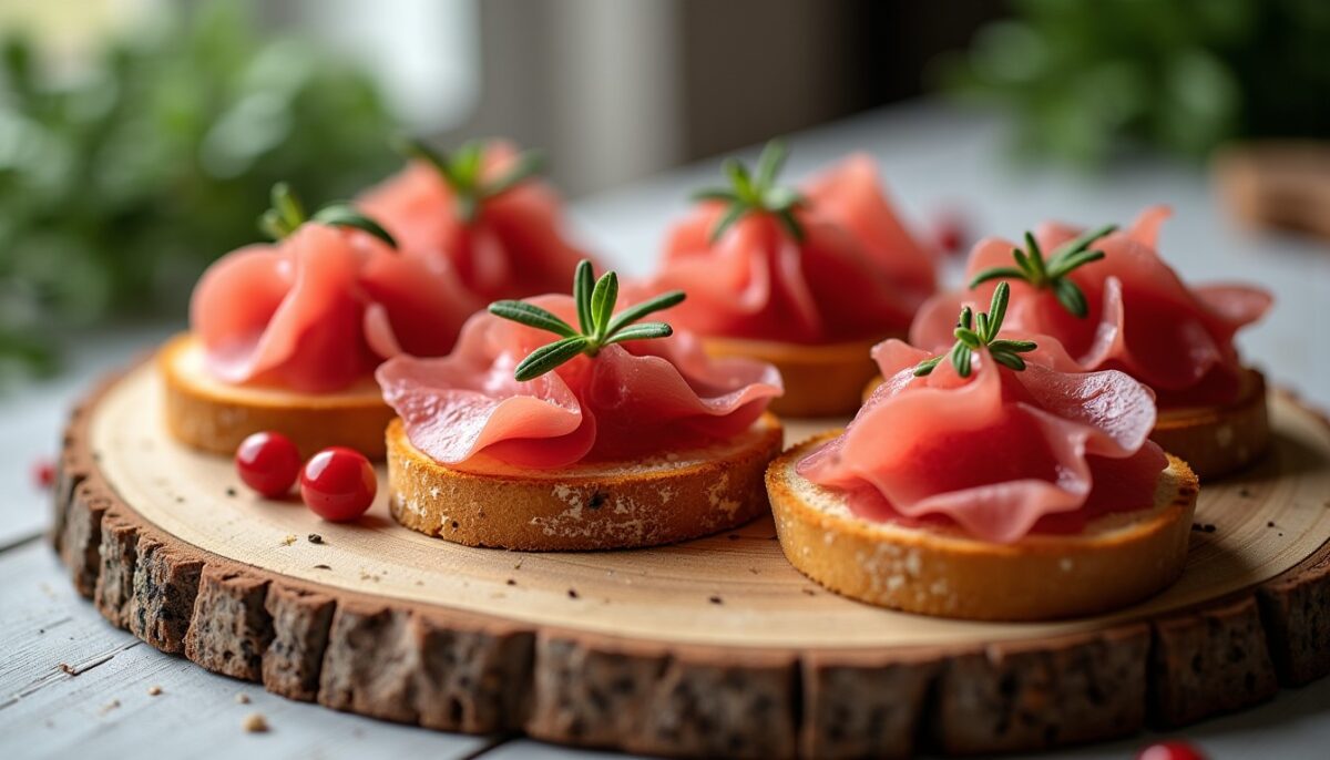 Toast au magret de canard séché : l’apéritif gourmand prêt en un quart d’heure