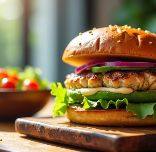Burger poulet avocat : l'alliance gourmande et saine pour un repas équilibré