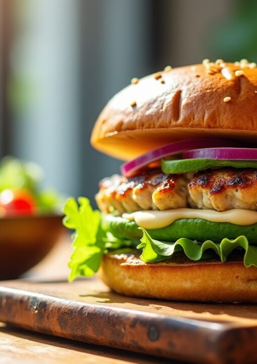 Burger poulet avocat : l'alliance gourmande et saine pour un repas équilibré