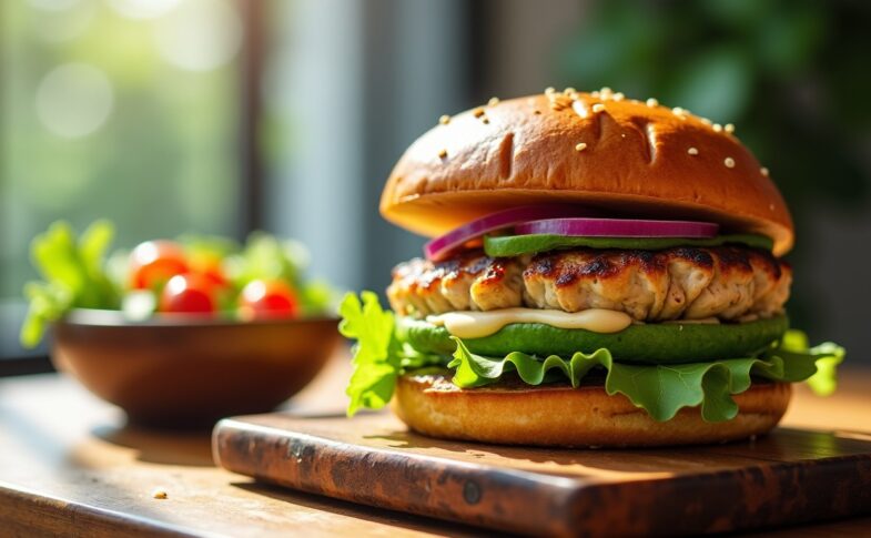 Burger poulet avocat : l'alliance gourmande et saine pour un repas équilibré