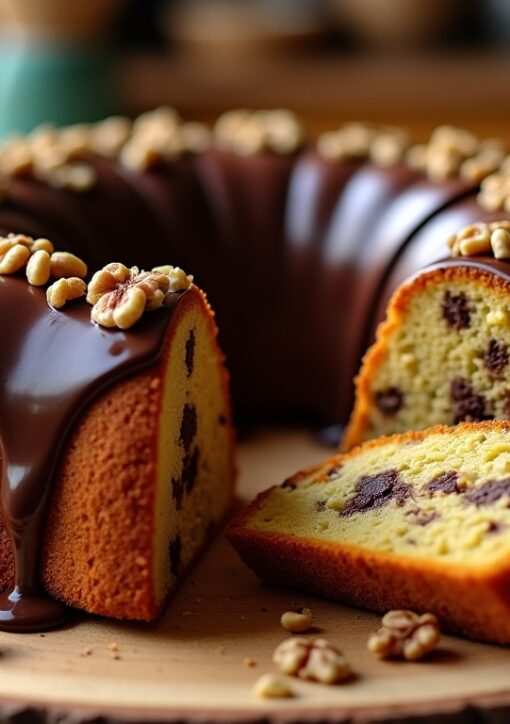 Recette express : Cake moelleux aux noix et chocolat fondant prêt en 15 minutes