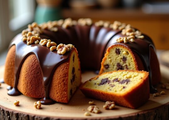 Recette express : Cake moelleux aux noix et chocolat fondant prêt en 15 minutes