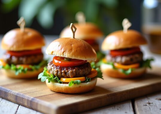 Mini burgers apéritifs au chèvre et miel : une alliance gourmande et raffinée pour vos soirées
