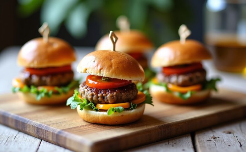 Mini burgers apéritifs au chèvre et miel : une alliance gourmande et raffinée pour vos soirées