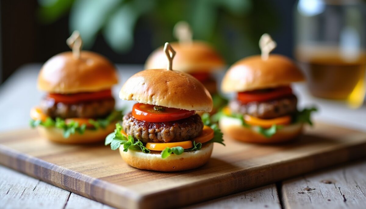 Mini burgers apéritifs au chèvre et miel : une alliance gourmande et raffinée pour vos soirées