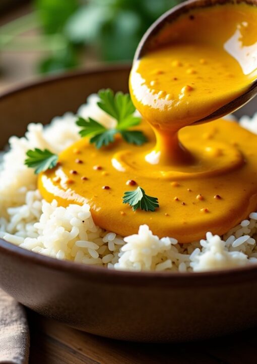 Sauce curry onctueuse pour riz : la recette express en seulement 10 minutes